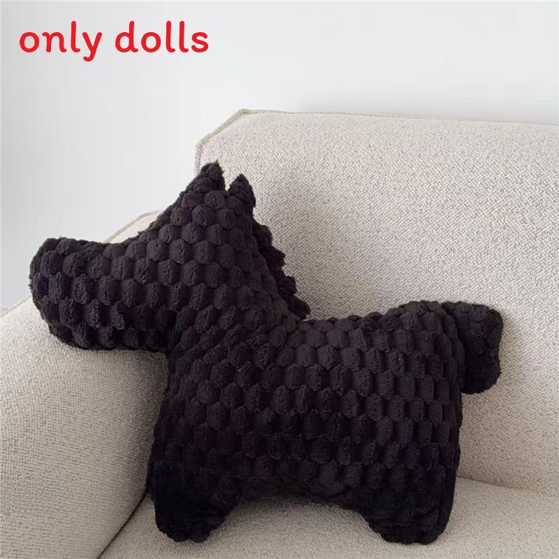 Animal Plush Cushion With Solid Color Design For Living Room Decor