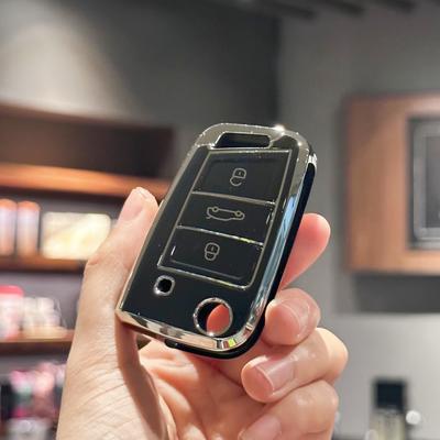 Etui clés de voiture couverture complète Fob pour VW Volkswagen Golf 7 MK7 Tiguan MK2 pour SEAT Ateca Leon FR 2 Ibiza pour Skoda Octavia