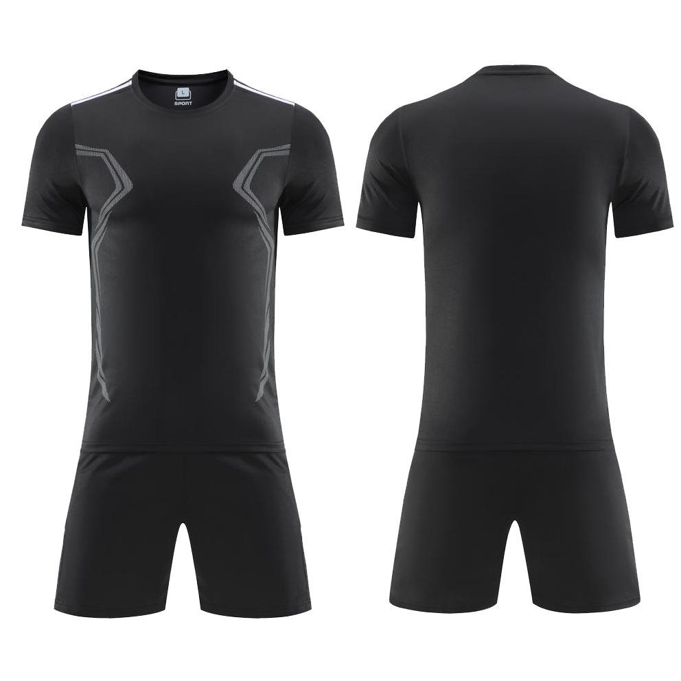 Football Jersey Short-sleeved Suit Mens and Womens Training Jerseys Running Fitness Athleticwear Breathable Printing Childrens Competition Jersey