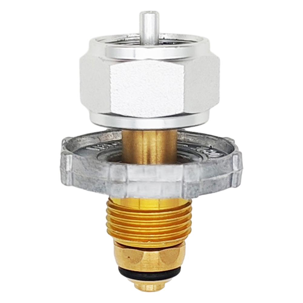 Tragbarer Propanflaschenadapter Kupfer Gas Propan Nachfülladapter Nachfüllauslass Konverteradapter Tankkopfadapter für BBQ Picknick