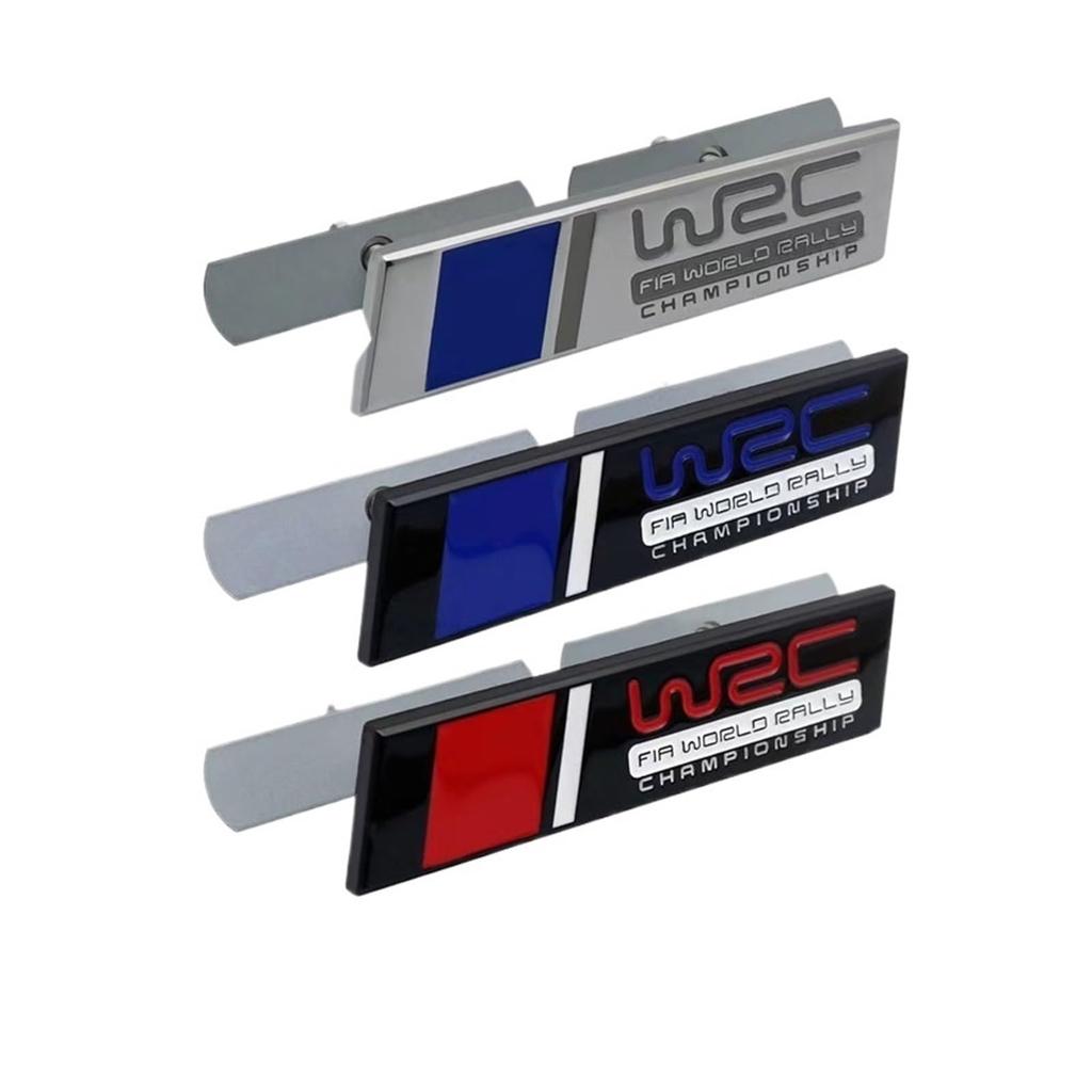 Generic WRC Rally Logo 3D Metal Emblem Car Body Sticker Car Front Grille Badge Decal (Sticker-Silver)