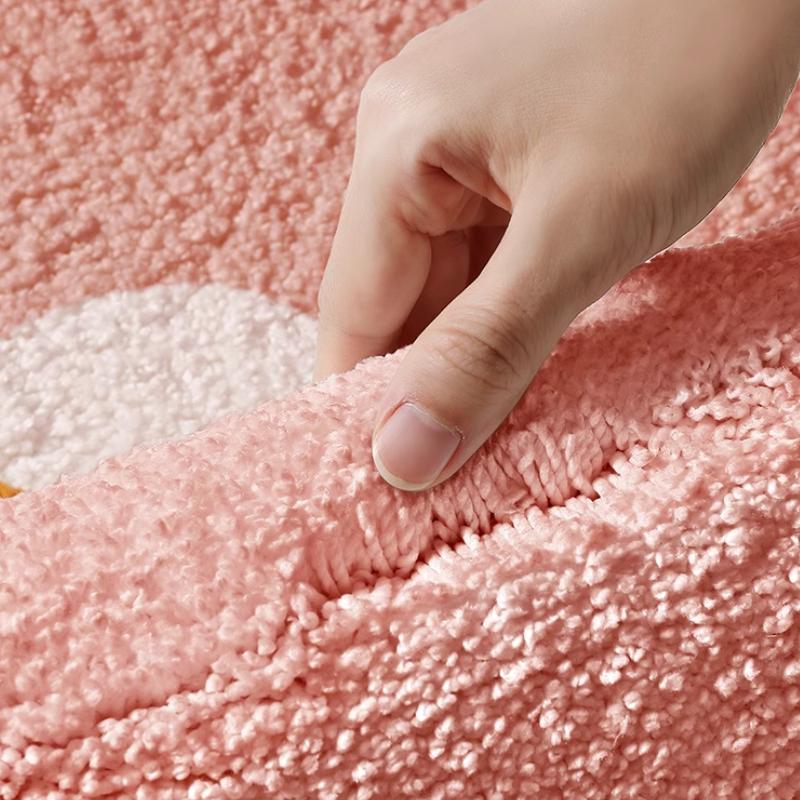 Cartoon Flower Bath Mat - Anti-Slip Shower Rug, Thick Microfiber Plush Bathroom Floor Mats, Quick Dry Super Absorbent Home Decor