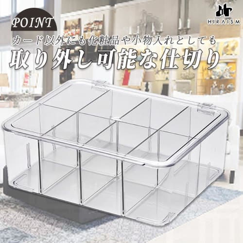 HIRAISM Trading Card Storage Case, Compatible with Various Card Games, Large Capacity, Approximately 2800 Cards, Transparent