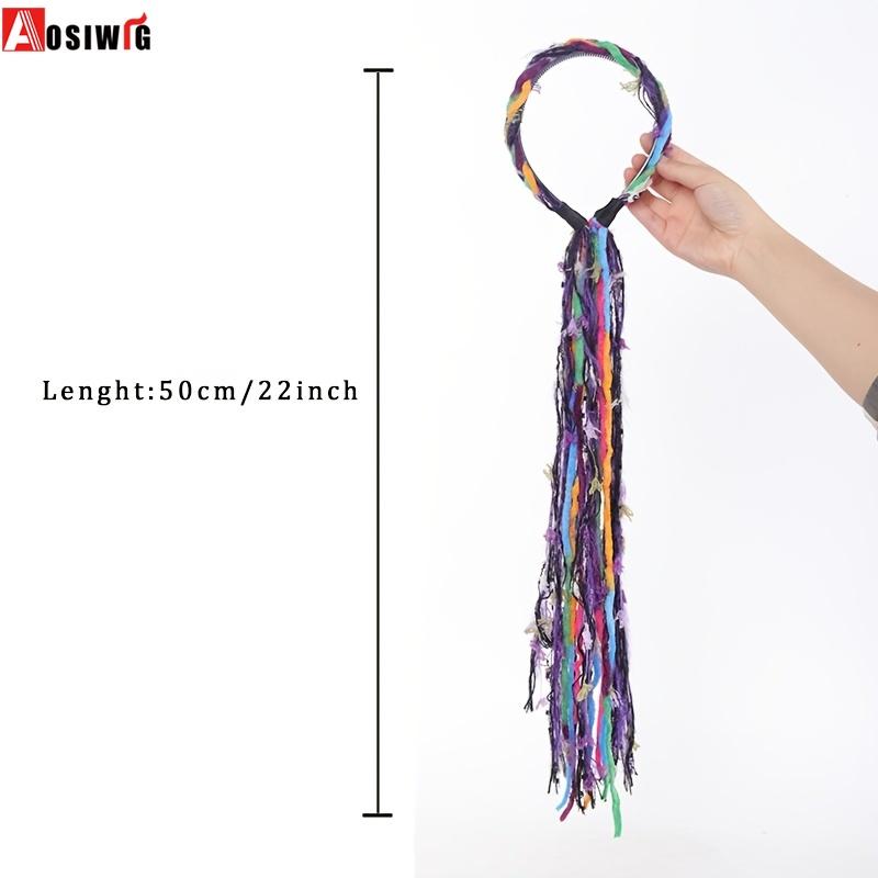Plüsch Maillard-farbenes Stirnband mit langen Quasten Bohemian Haaraccessoire Geeignet für Damenpartys