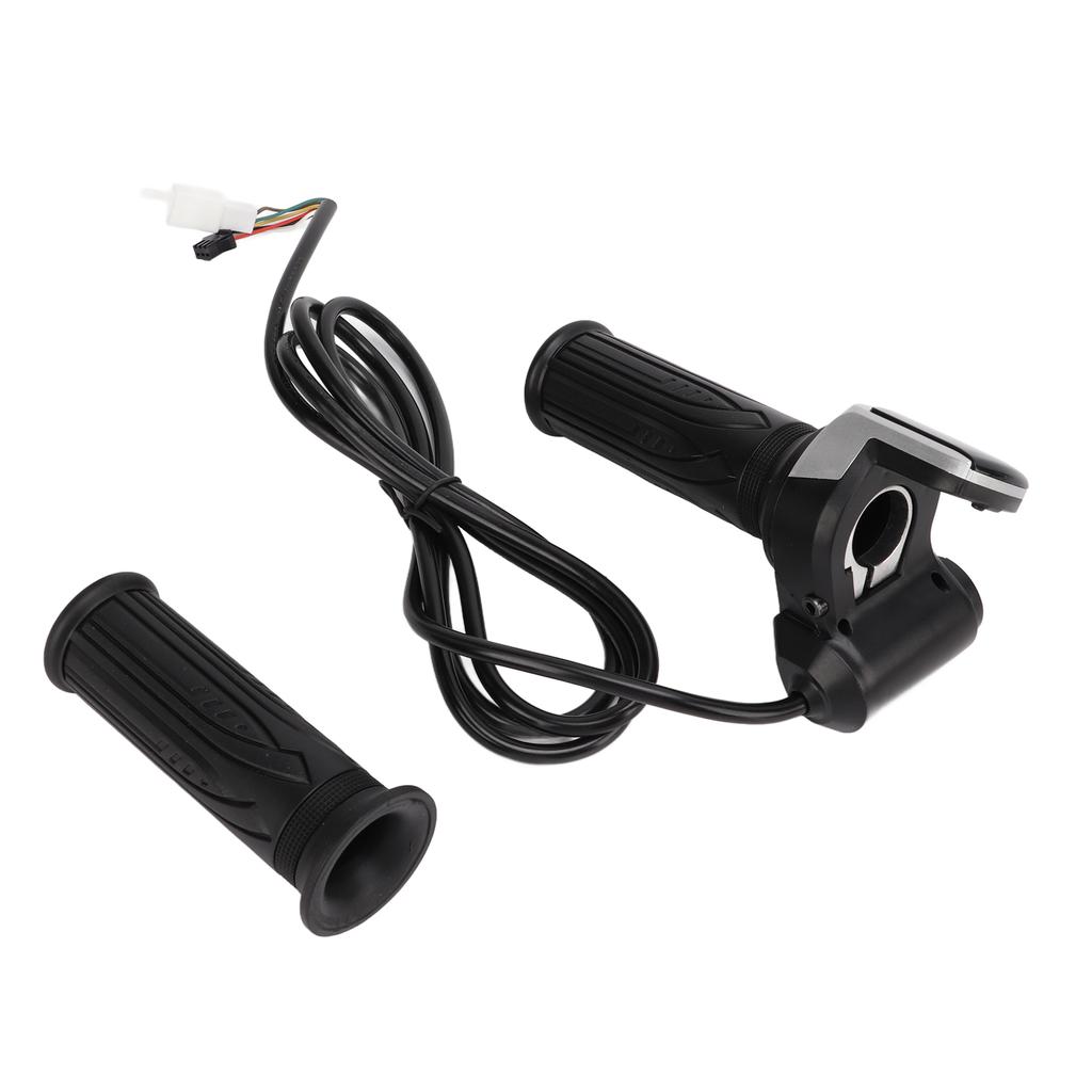 LED Display Electric Bike Throttle Grip Handlebar with Battery Indicator Power Switch Key24V