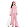Disney Girls' Autumn Baseball Jacket and Harem Pants Set