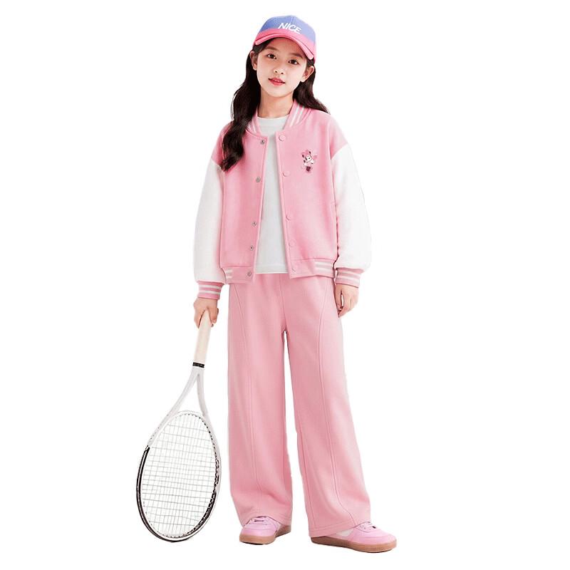 Disney Girls' Autumn Baseball Jacket and Harem Pants Set