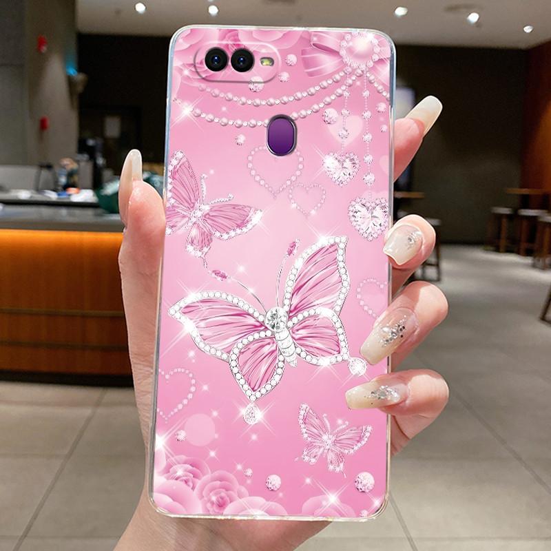 Case For OPPO A5S A12 AX5S A7 2018 AX7 A7N A12S A11K Luxury Fashion Butterfly Flowers New Design Clear Soft Silicone Phone Case