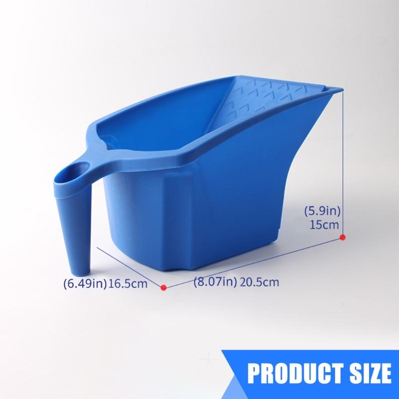 Large Square Painting Trim Container Paint Cup Bucket with Handle Paint Tray for Car Body Paint Repair Organizers Tray