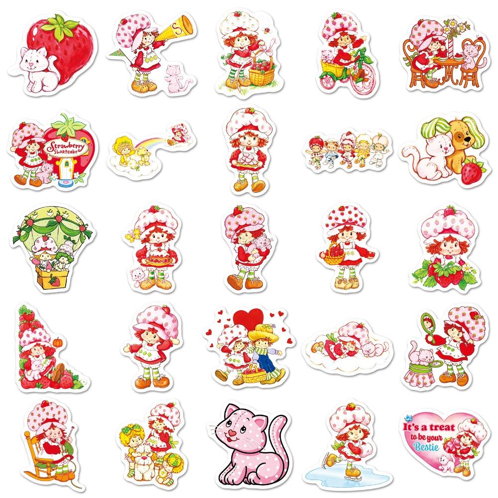 50Pcs Strawberryshortcake Graffiti Stickers Suitcase Water Cup Stationery Mobile Phone Laptop Refrigerator Decoration Diy Decals