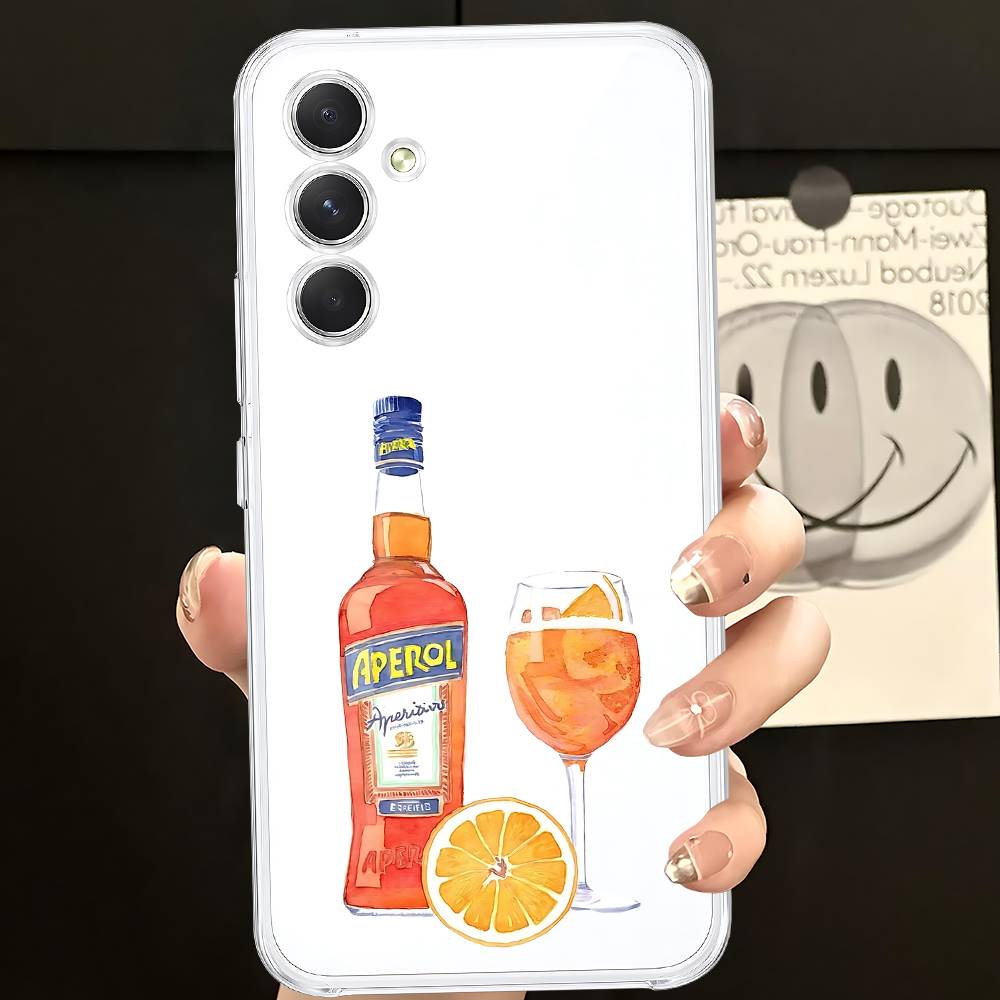 New Hot Fashion Spritzs Aperols HD Clear Transparent Phone Case For Samsung Galaxy A52,A12,A51,S24,S23,S22ULTRA,S21 Edge,S20LITE