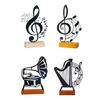 Artistic Metal Note On Wooden Base Stylish Room Decoration Ideal For Gift And Display