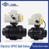 Válvula de Esfera Elétrica de Dupla União UPVC Q911X-10S 220V para Tratamento Químico de Água