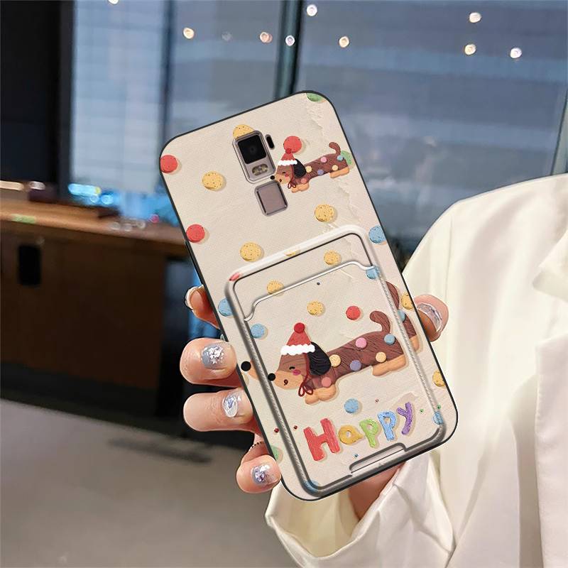 Cute Silicone Phone Case For OPPO R7 Plus Graffiti Cartoon TPU Durable Card bag Card slot Back Cover Fashion Design