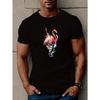 European Size Men's Flamingo Graphic Tee - Casual Short Sleeve T-Shirt, Breathable Polyester, Summer Fashion Top