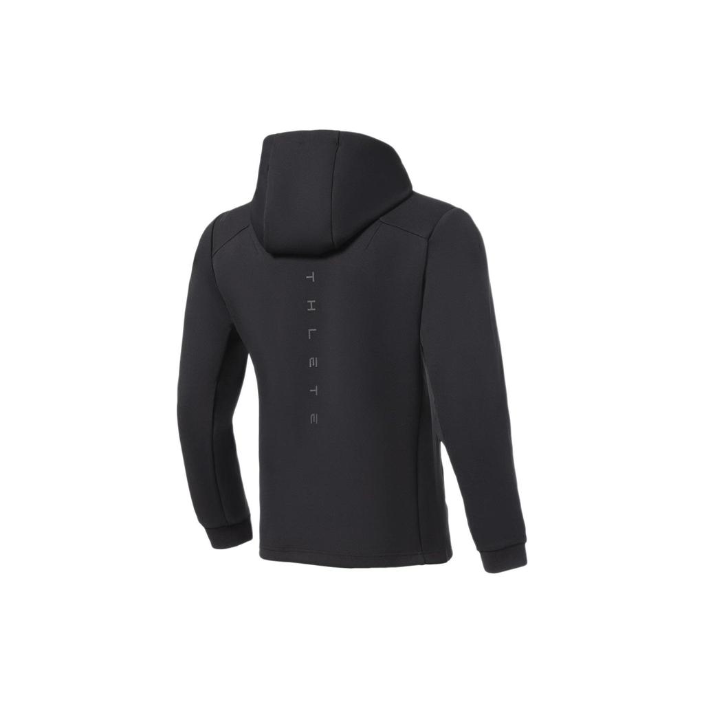 Li Ning Fitness Series Sweatshirts Men's Black Hooded Moderate Regular AWDS093-1