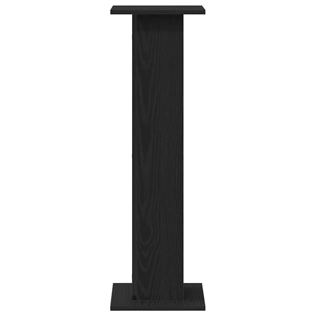 Plant Stand 2 pcs Black Oak Effect 30 x 30 x 95 cm