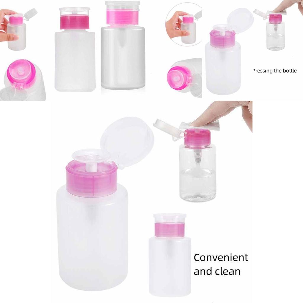 Pressurized Nail Tool Wash Bottle Nail Polish Remover And Water Absorbing Manicure Bottle Pink)