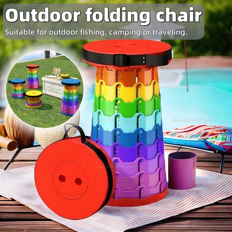 Outdoor telescopic folding chair Portable Foldable Folding Stool for outdoor fishing camping traveling sturdy elescopic design