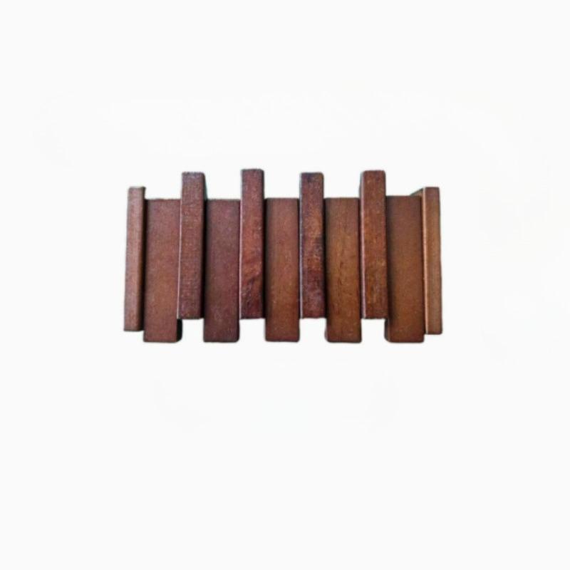 

A Wooden Coat Rack with 4/6 Hooks, Featuring a Wall-mounted Piano Key Design and Foldable Hooks,Multifunctional Household Hook