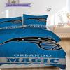 Orlando Magic Blue Bold Basketball Spirit Bedding(1 * Duvet Cover + 2 * Pillowcase, Without core)Duvet Cover and Pillowcase Bedding Set