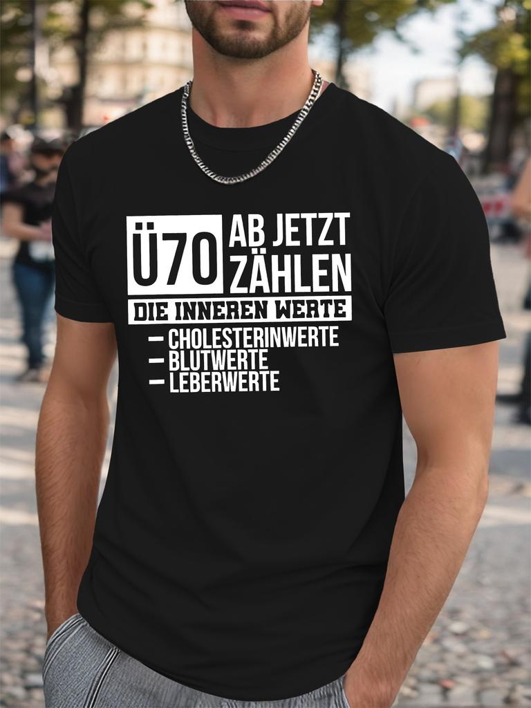 Funny German 70 Years Crinkle Plus Size Men'S T-Shirt