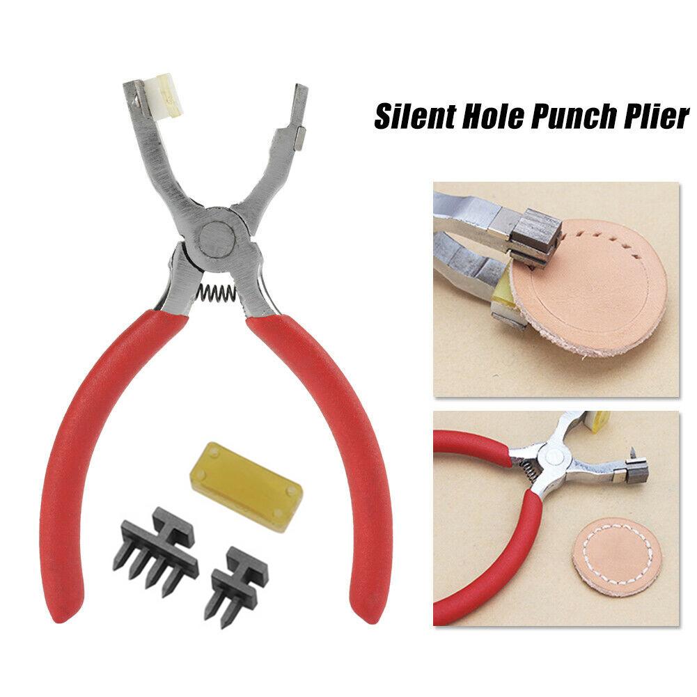 

Creative Handheld Silent Leather Punch Pliers 4mm Diamond Stitch Chisel Craft Sewing Punch Tool For Leather Goods Making красный