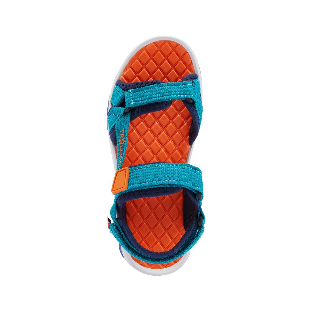 Children's Sports Sandals for Boy/girl Trollkids Kids Oslofjord Sandal Lake Blue/bright Orange (268-190)