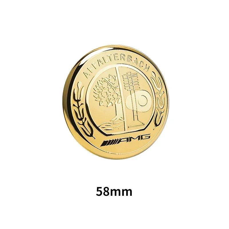 1pcs 52mm 58mm Car Steering Wheel Sticker Auto Interior For Mercedes Benz AMG W212 W213 W205 W177 V177 W247 W176 GLA GLC W166