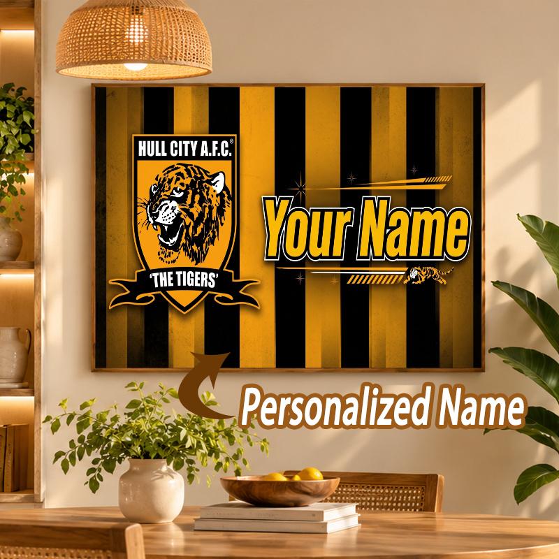 Custom Name Hull City 5D Diamond Painting Personalized Full Drill Diamond Art Kit Gift