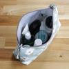 Debbie Simple Pouch L (Blue/Ivory)