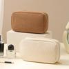 New Minimalist Corduroy Makeup Bag Hand in Hand, Large Capacity Travel Cosmetics Storage Bag, Makeup Bag for Women makeup bags