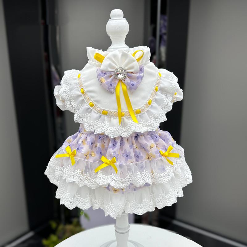 

2025 Новое летнее платье для собаки, одежда для питомца, кошка, чихуахуа, йоркширский терьер, померанский шпиц, ши-тцу, мальтийская болонка, одежда для собаки, одежда для щенка XS（old） фиолетовый