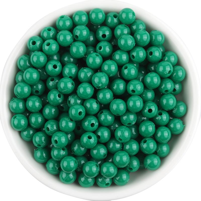 100Pcs 6mm Plastic Beads Solid Color Loose Spacer Round Beads For DIY Bracelets Phone Chains Jewelry Making Supplies Wholesale