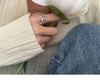 S925 Sterling Silver Adjustable Flower Ring - Retro Fashion Niche Design for Women