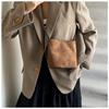 Women Suede Bucket Bag Faux Suede Shoulder Bag Large Capacity Women's Commuting Bags Retro Trendy Solid Color Tote Handbags 2025
