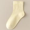 Female Spring and Summer Thin Pure Cotton Sweat Absorption Anti Pilling Pure Color Loose Boneless Tube Socks
