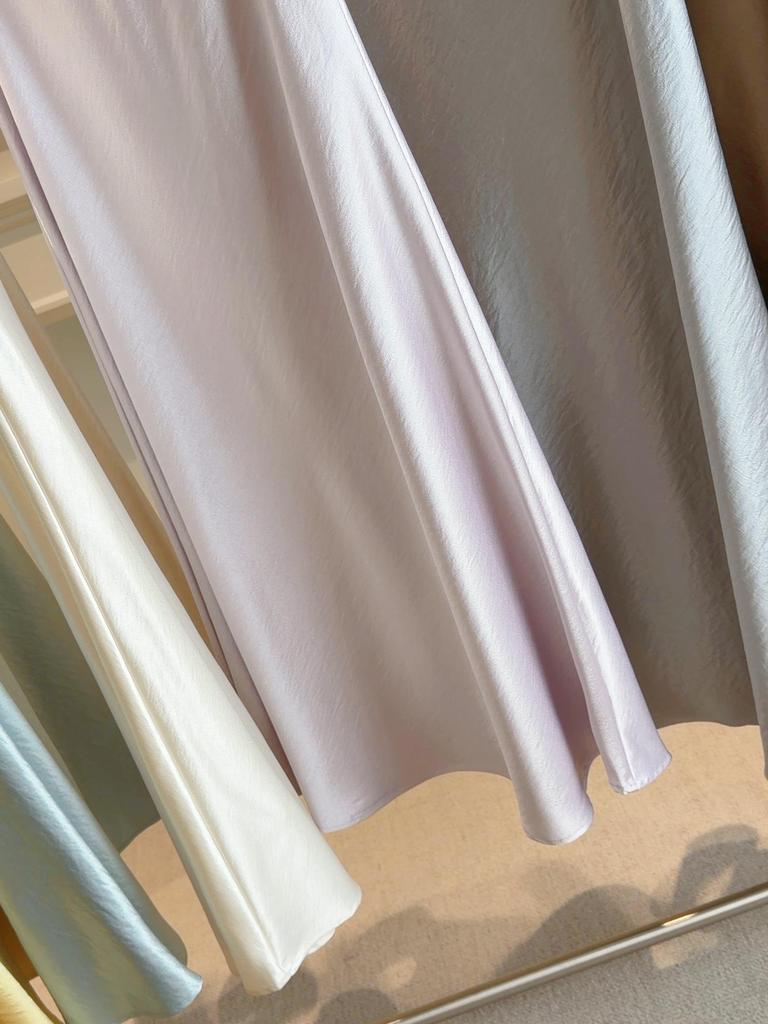 Schicker fließender Satin-Meerjungfrauenrock - Damen Frühling Schlankmachender Hüftbetonter Stil