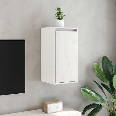 Vidaxl Wall Cabinet, White, 30X30X60 Cm, Solid Pine Wood