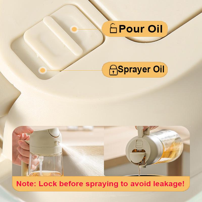 Kitchen Sprayer Spray Oil Dispenser 2in1 Oil Dispenser Oil Sprayer Comfortable Handle Barbecue Air Frying Pan Oven Steak Frying