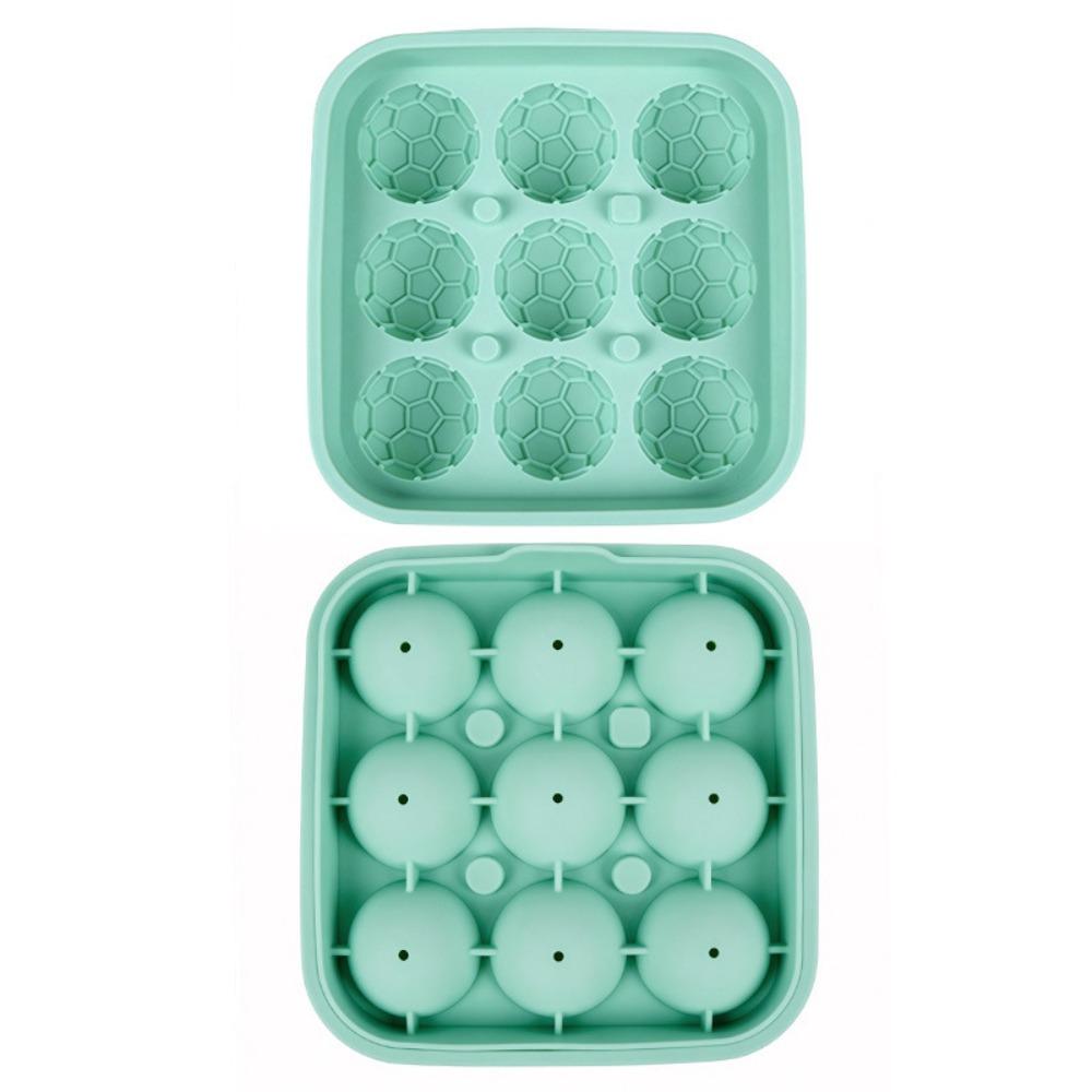 Non-stick Ice Ball Mold Silicone Football Ice Cubes Mold Multi-functional Ice Block Mold Bar