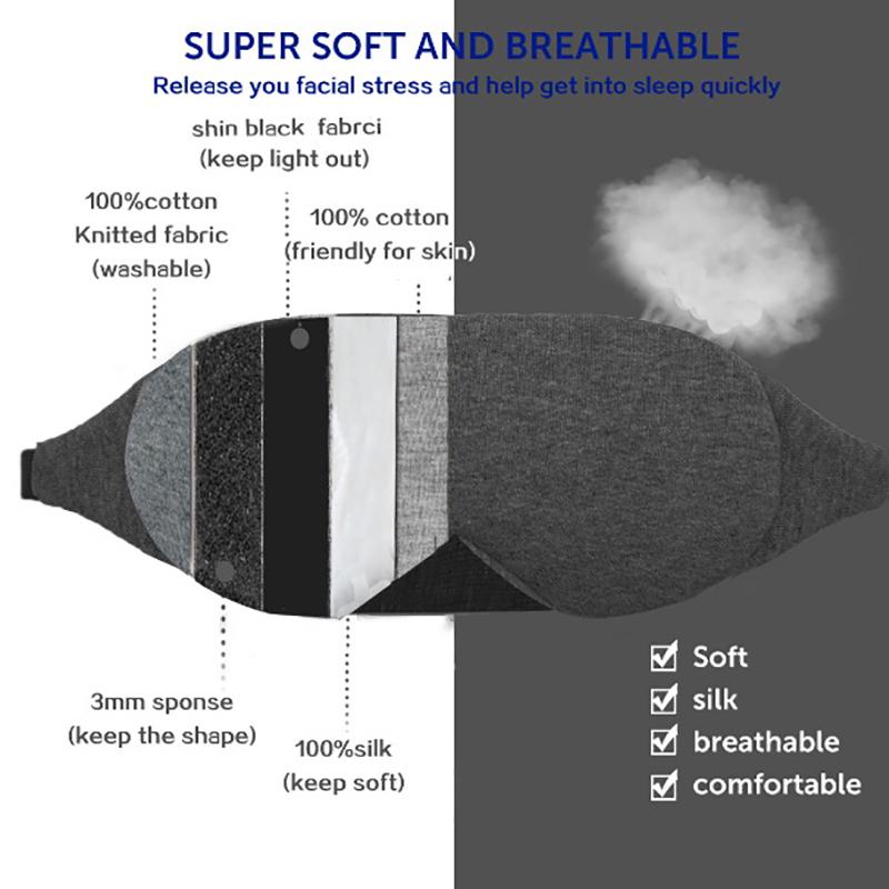 Sleep Eye Mask Soft Cotton Shading Travel Fast Sleep Eye Mask Patch