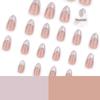 Almond Shape White Gradient 3D Nail Tips