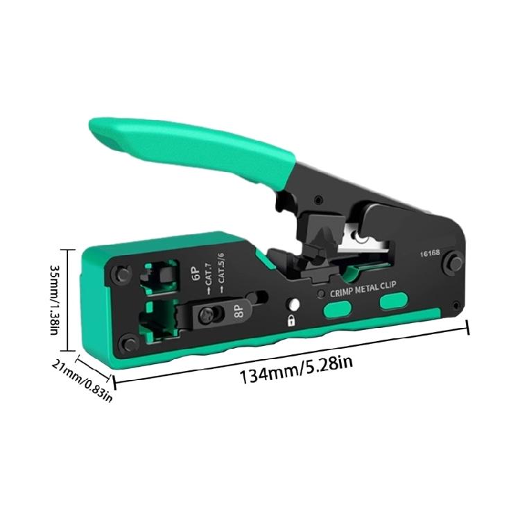 Heavy Duty Networking Cable Crimper Wire Crimping Tool Rj45 Rj11 Wire Stripper Comfortable Grip, Efficient Cutting