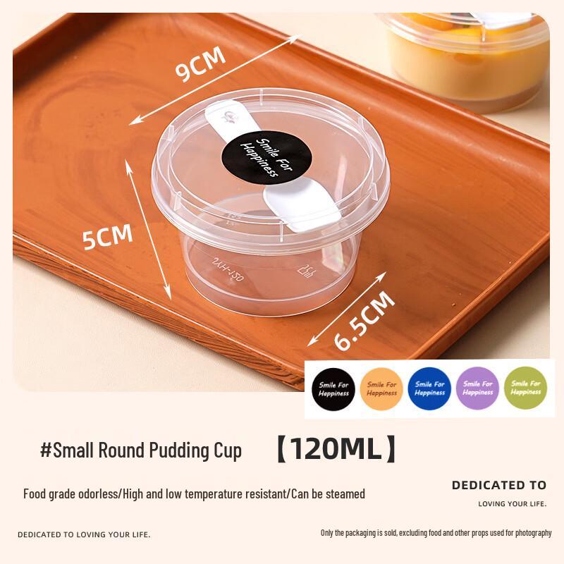Disposable Dessert Pudding Cups with Spoons