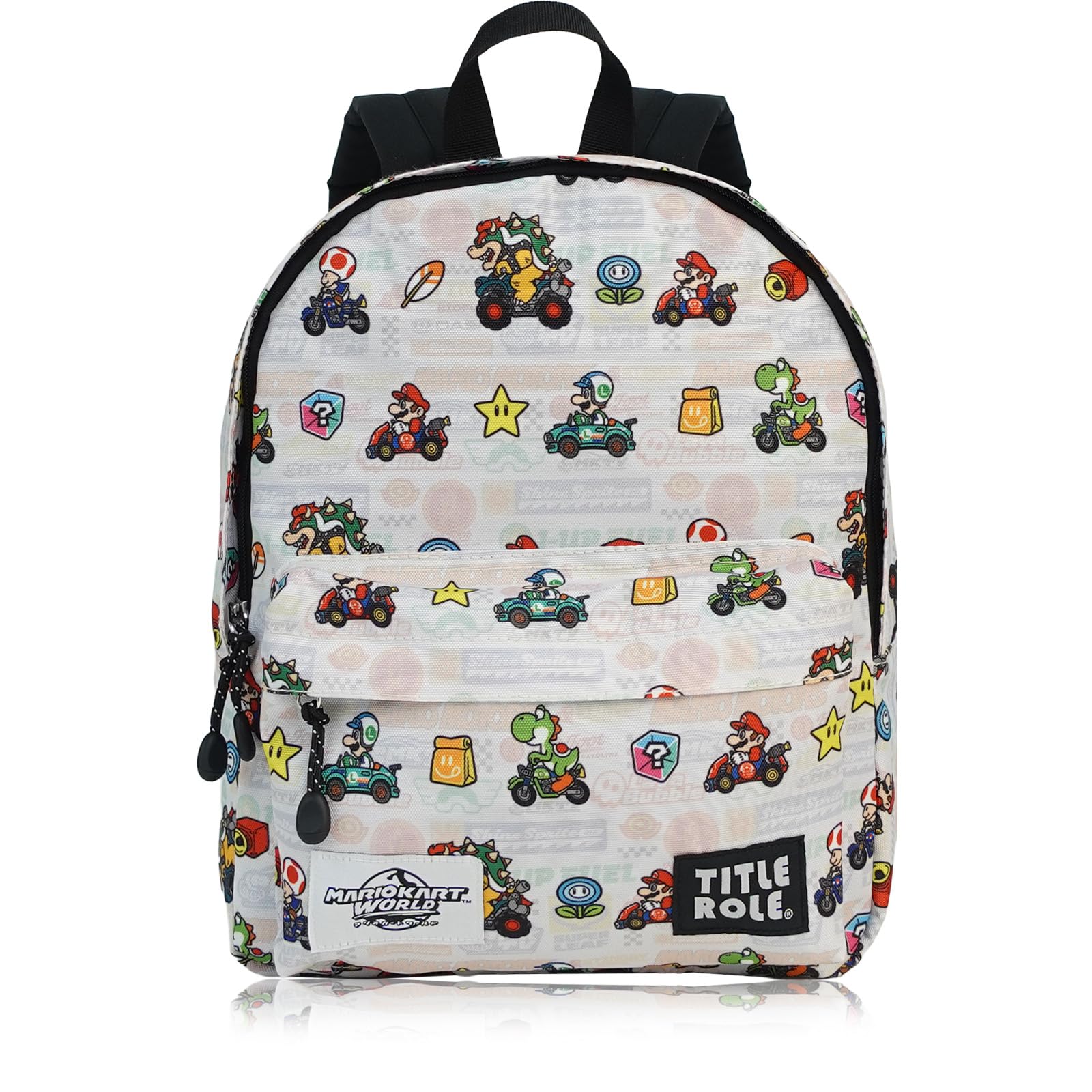 

Mario Kart World Backpack Mario Luigi B5 Size Capacity Perfect for School and Commuting to School [TITLE ROLE] - & - - Trips, Travel, белый