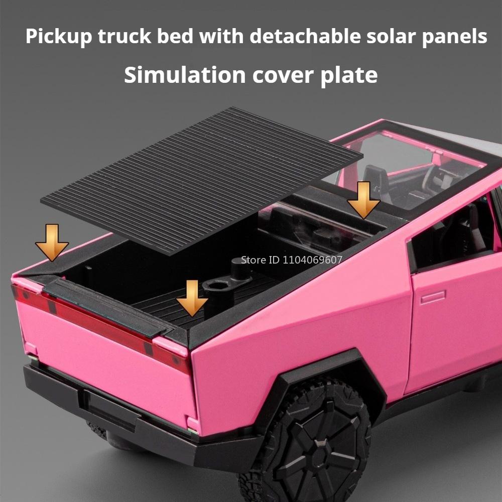 1:32 Pickup Hilux Toys Cars Models Alloy Diecast Wheel Pull Back Miniature Model with Light Sound Vehicles Toy Collect Souvenirs