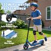 Patinete eléctrico infantil de 8 a 12 años, autonomía de 16 km, velocidad máxima de 16 km/h, patinete eléctrico ultraligero de 6,5 pulgadas con iluminación ambiental de colores.