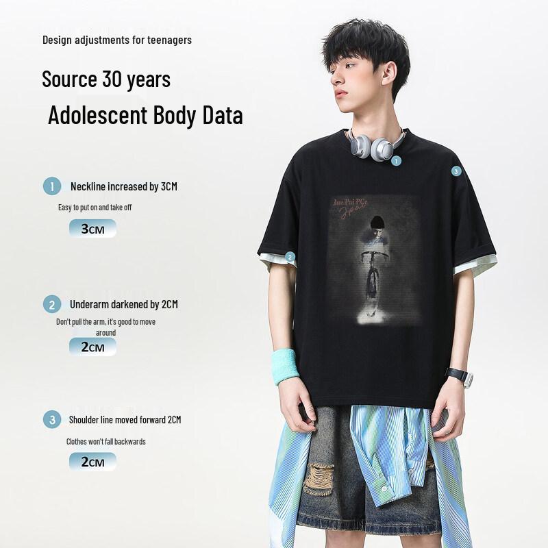 Rock Paper Scissors Youth Hooded Loose-Fit Short Sleeve T-Shirt 170