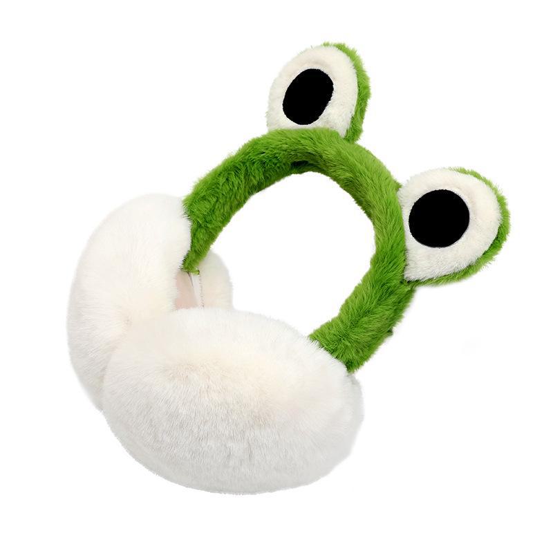 Plush Foldable Earmuffs with Big Eyes - Velvet, Cold-Proof, and Warm for Winter